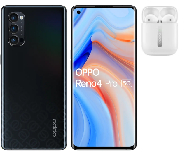 OPPO RENO 4 Pro 5G Czarny + Enco Free Białe - 1380834 - zdjęcie